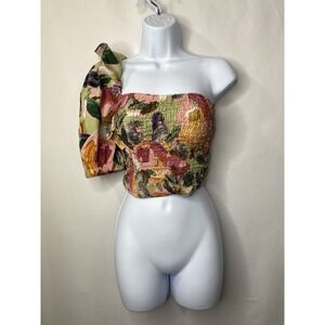 Zara Womens Halter Top Shirt Size XS Festival Wear Coastal Tropical Vacation